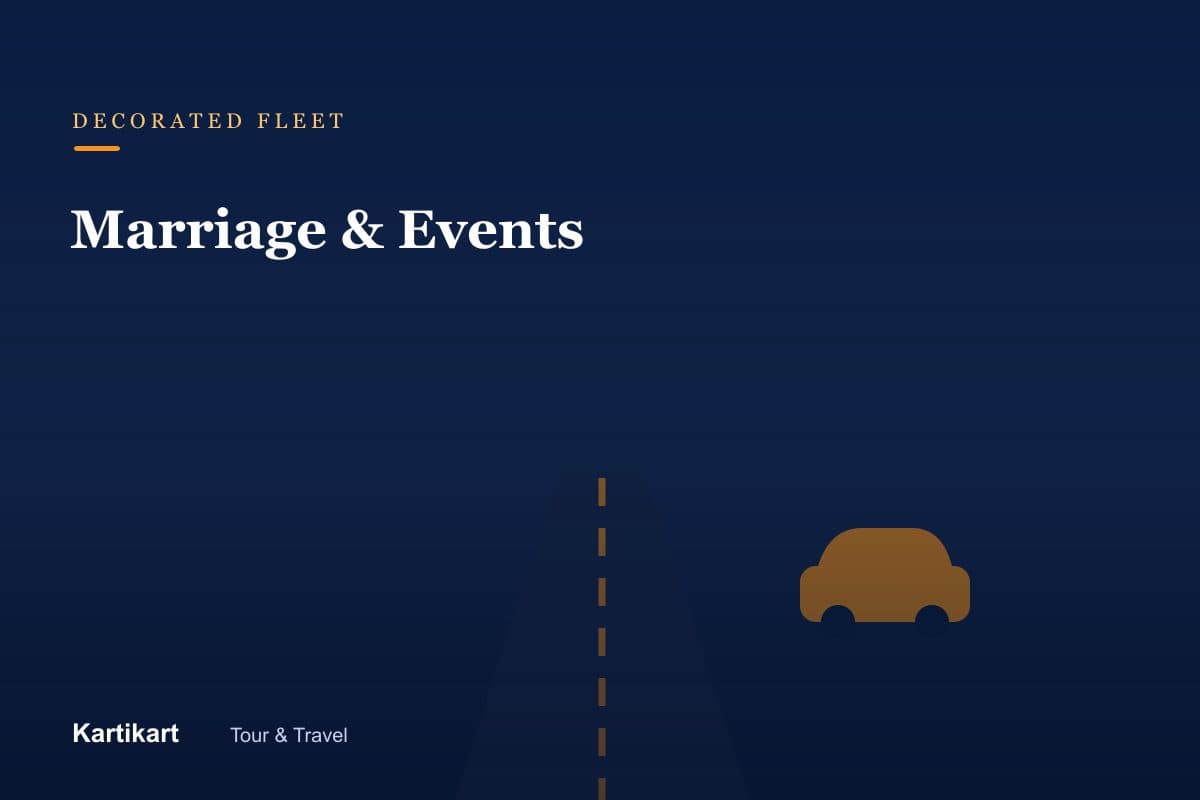 Decorated wedding car